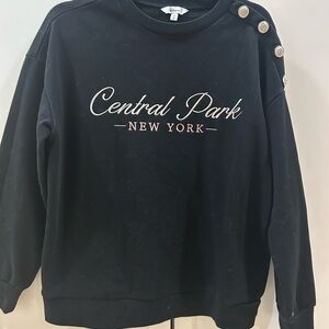 Reitmans Black Sweater with Button Detail